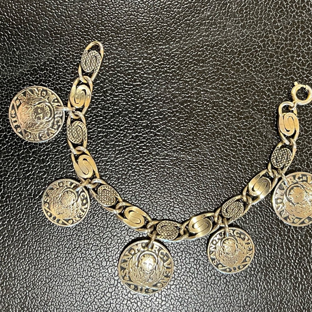 Statement Large Coin Bracelet San.Marc.Ven 2 Dalma BT Alban Coins Gold Tone Vtg